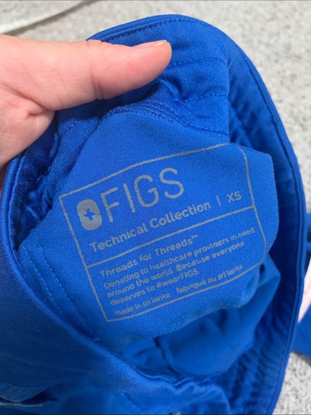 Figs Zamora Blue Jogger Scrub Pants with Drawstring - Picture 11 of 12